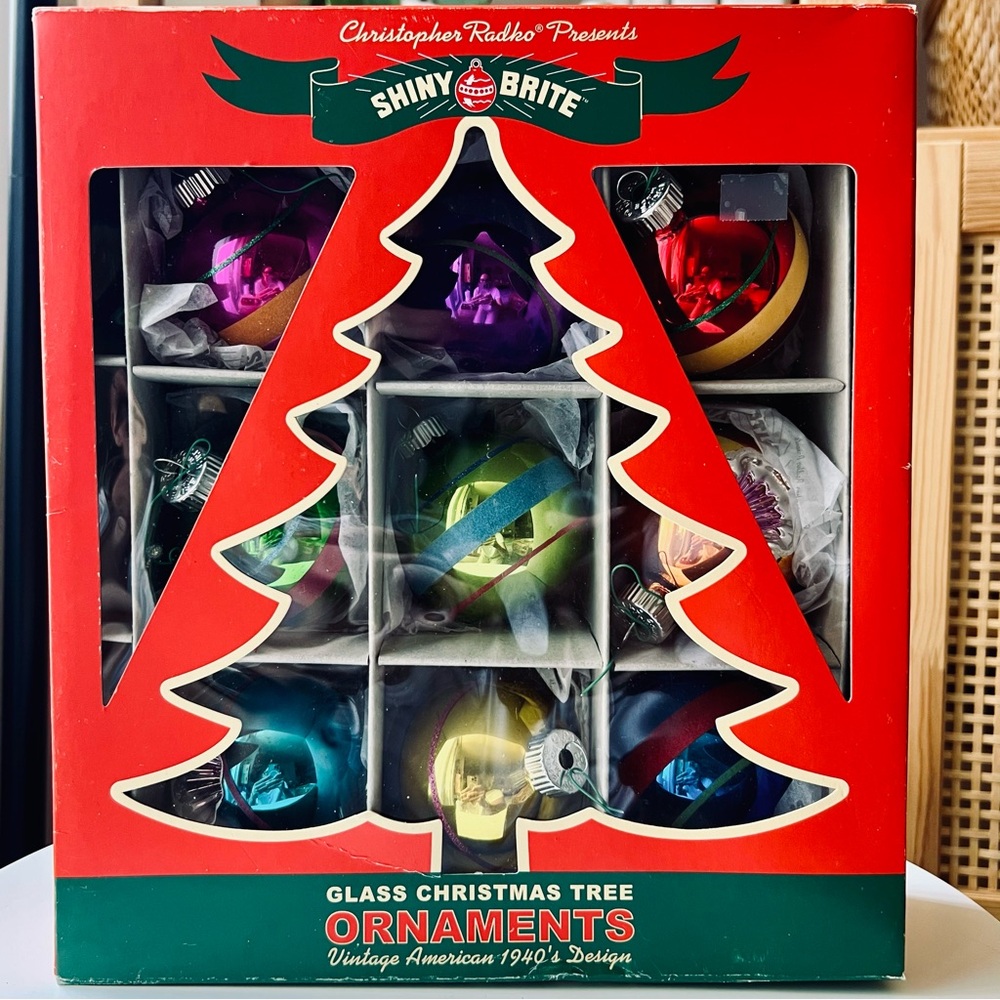 Christopher Radko Retired Shiny Brite Ornament Set